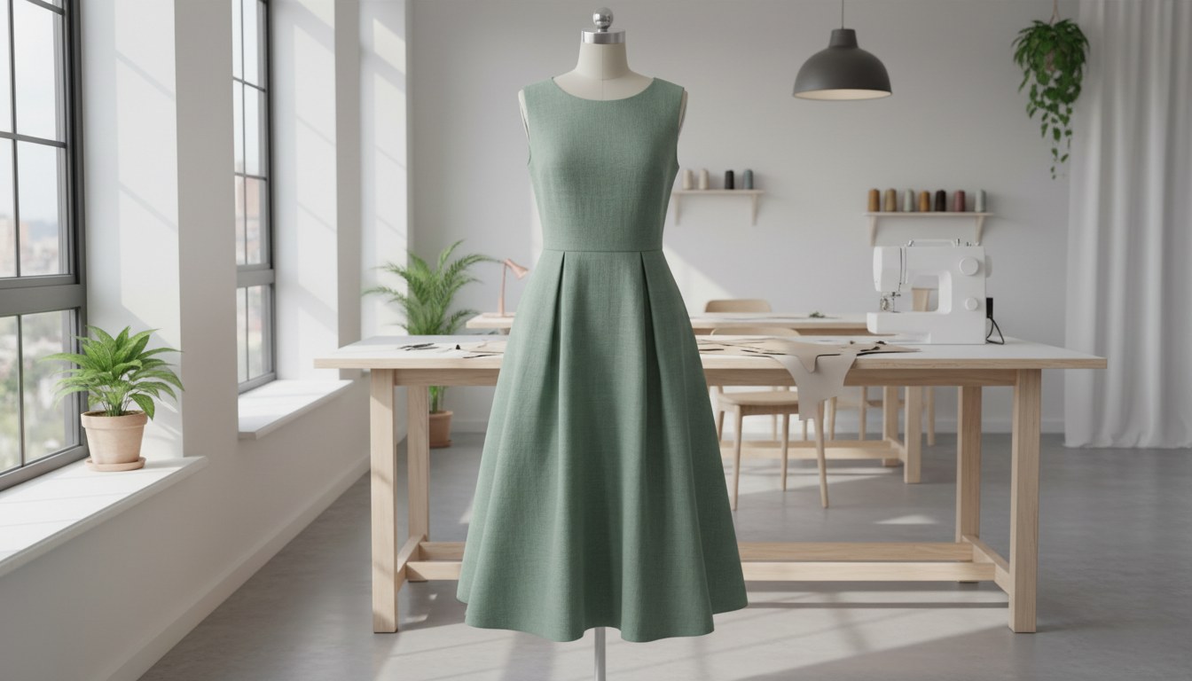 Zehra'nın A-Line keten elbisesi — Beyaz Atelier