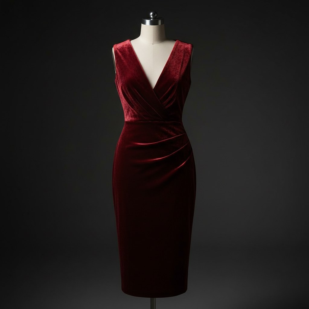 Seda'nın kadife kokteyl elbisesi — Beyaz Atelier